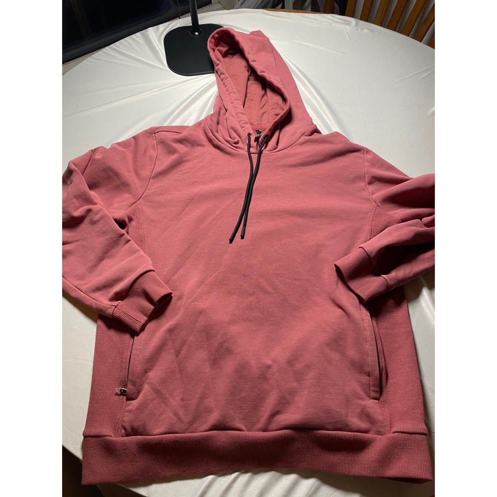 Fabletics Womens Go-To Hoodie Pink French Terry Pullover SB2040559-6147 L